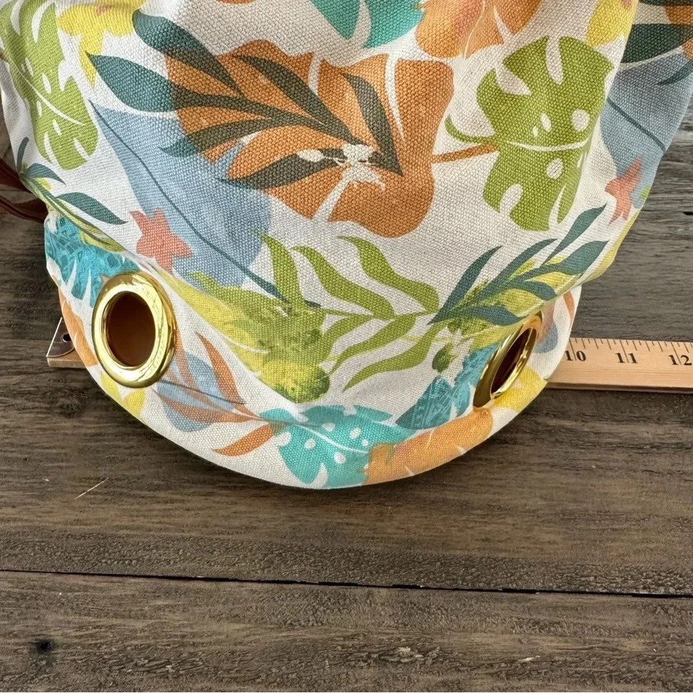 Disney Store Moana Canvas Bucket Bag Tropical Print Disneyland Disneyworld Purse